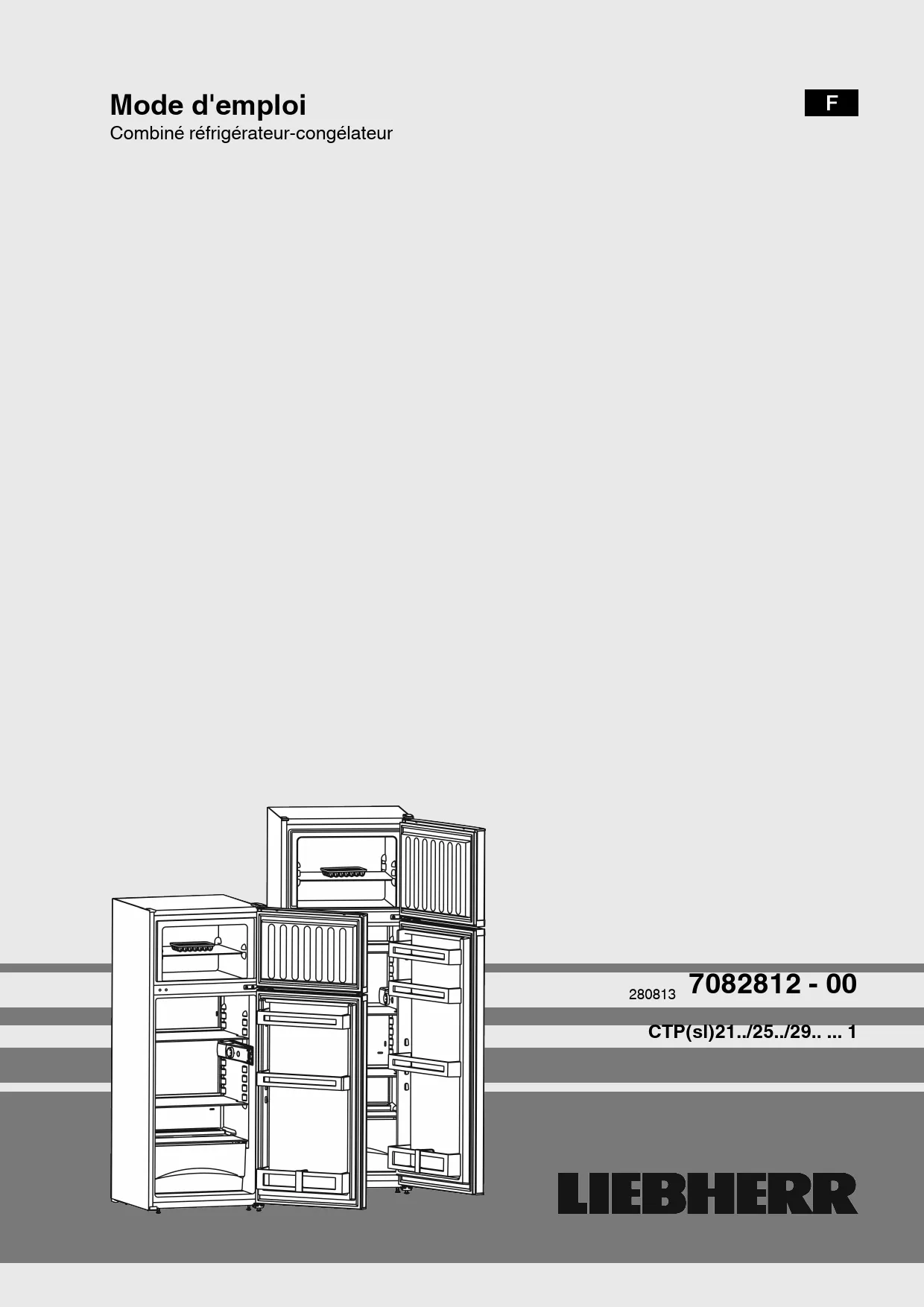 Mode d'emploi LIEBHERR CTP 2521