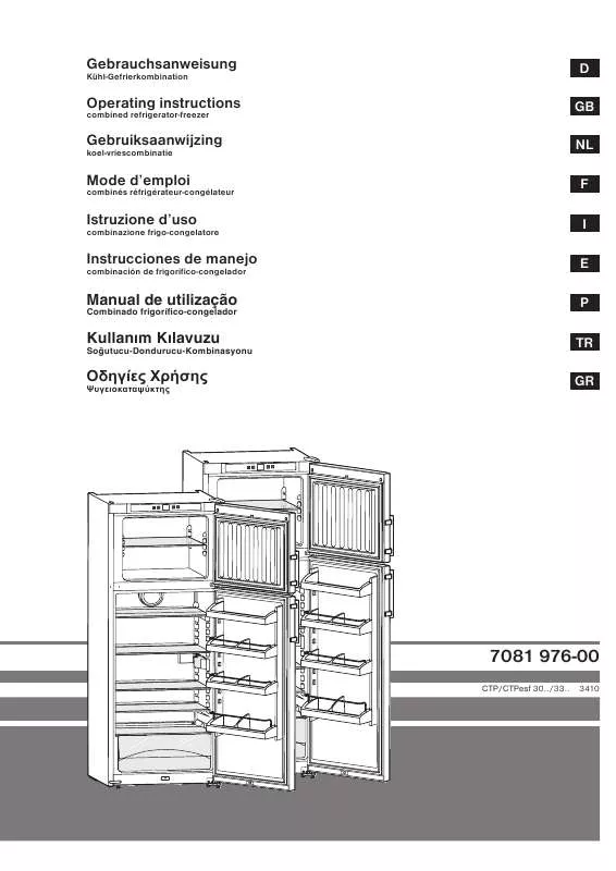 Mode d'emploi LIEBHERR CTP 3016