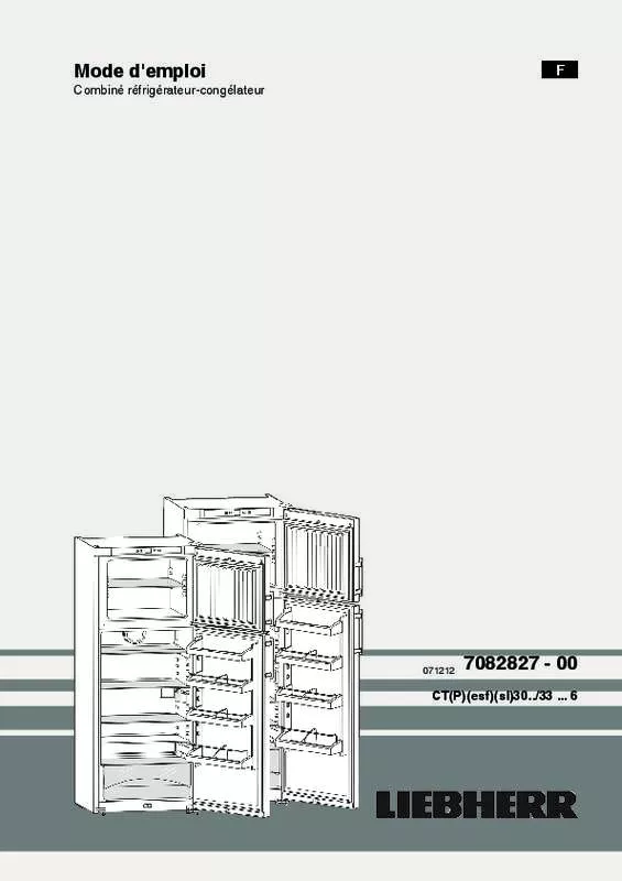 Mode d'emploi LIEBHERR CTSL 3306 COMFORT