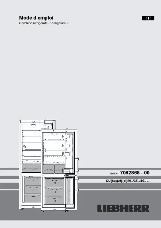 Mode d'emploi LIEBHERR CU3515