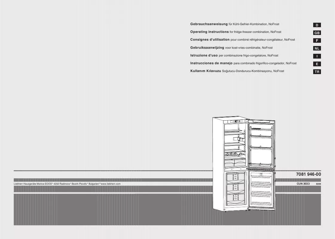 Mode d'emploi LIEBHERR CUN 3033