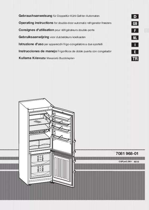 Mode d'emploi LIEBHERR CUP 2901