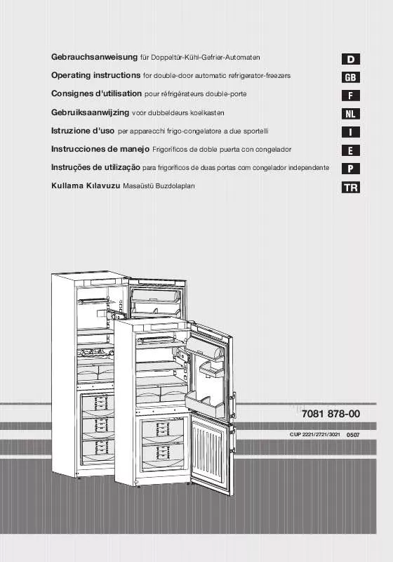 Mode d'emploi LIEBHERR CUP 2221