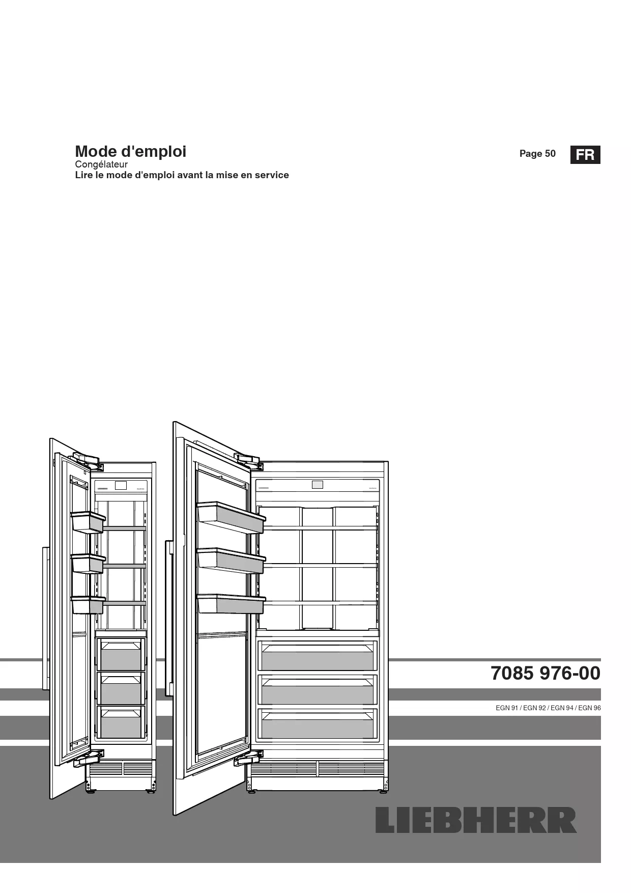 Mode d'emploi LIEBHERR EGN9271-22