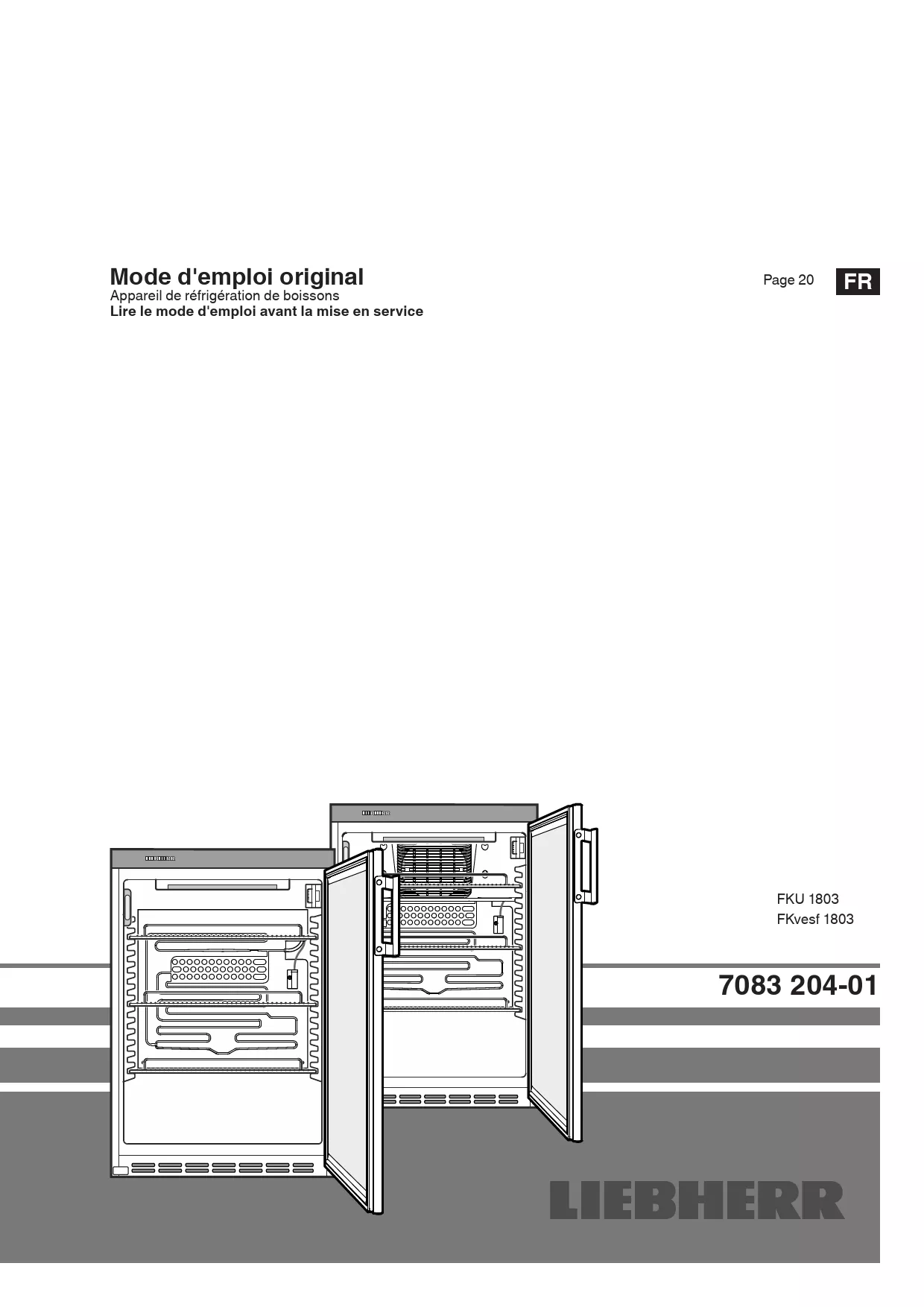 Mode d'emploi LIEBHERR FKvesf 1805