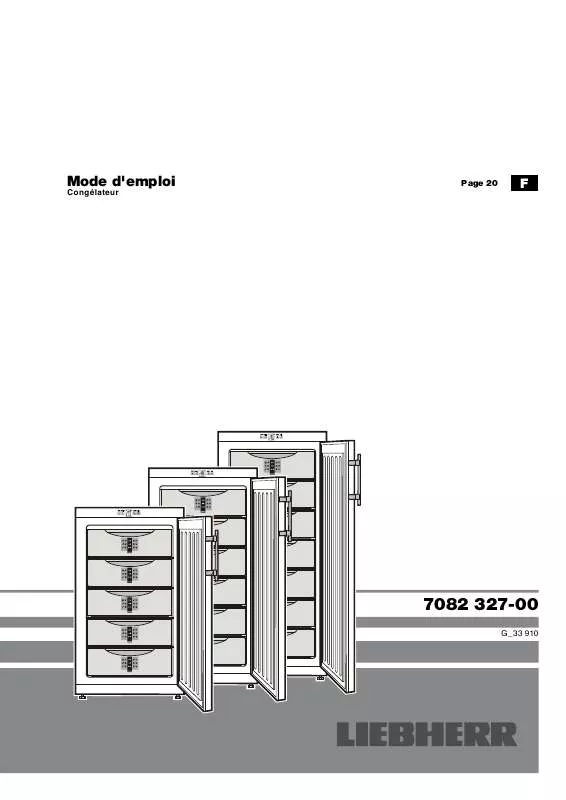 Mode d'emploi LIEBHERR GP2733 & G 2733