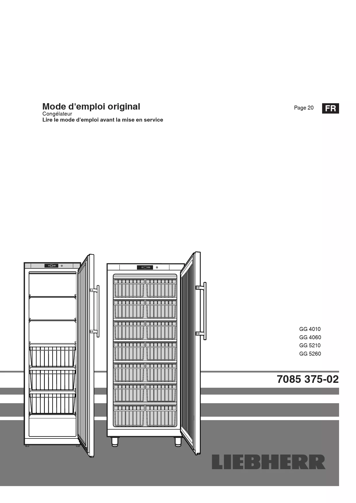 Mode d'emploi LIEBHERR GG 5210