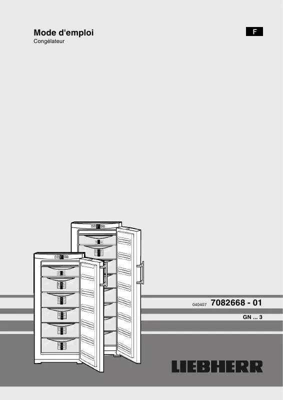 Mode d'emploi LIEBHERR GN 2313