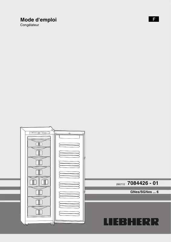 Mode d'emploi LIEBHERR GNES 3076 PREMIUM NOFROST