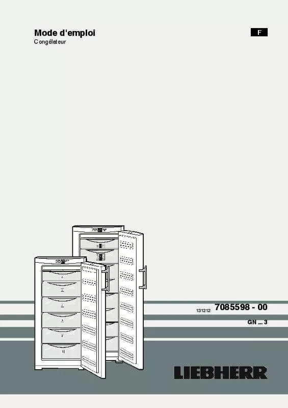 Mode d'emploi LIEBHERR GNP 2713 & GNP 2713 COMFORT NOFROST