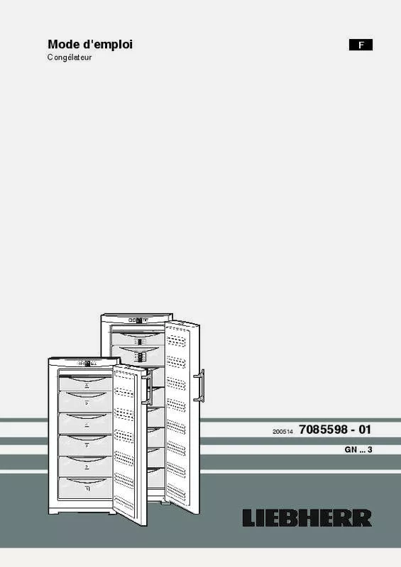 Mode d'emploi LIEBHERR GNP 3013 @ GNP 3013 COMFORT NOFROST