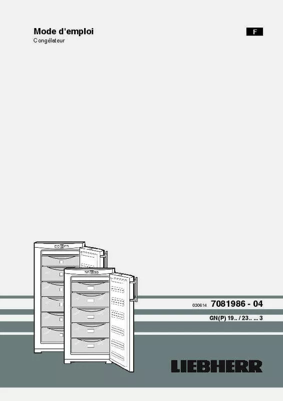 Mode d'emploi LIEBHERR GNSL2323-22