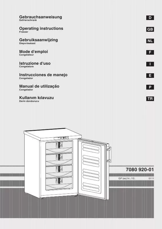 Mode d'emploi LIEBHERR GP 1366