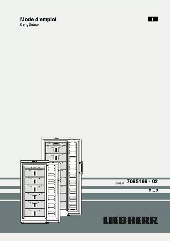 Mode d'emploi LIEBHERR GP 4013 COMFORT