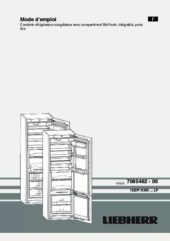 Mode d'emploi LIEBHERR ICBN 3366 PREMIUM BIOFRESH NOFROST