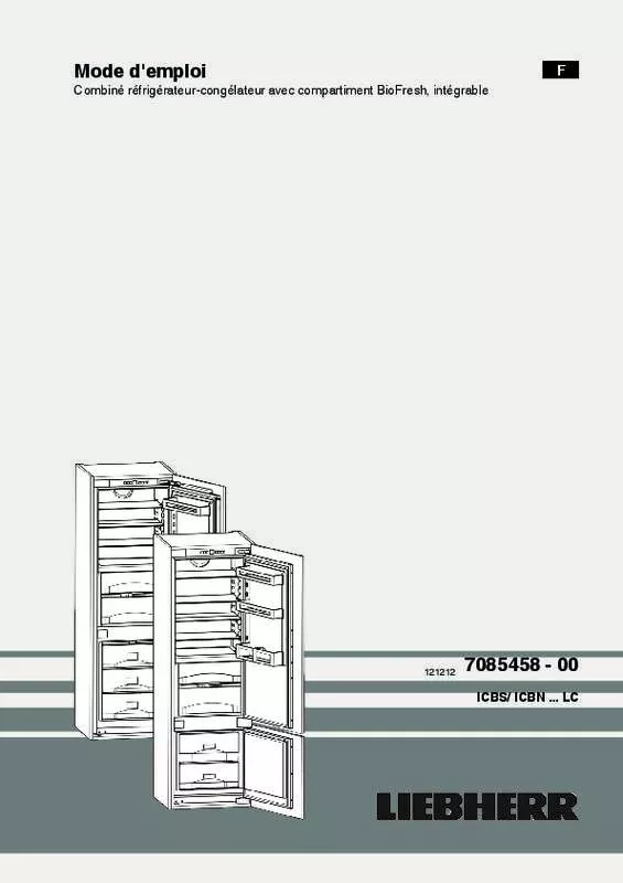 Mode d'emploi LIEBHERR ICBN 3366