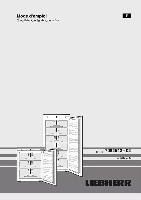 Mode d'emploi LIEBHERR IG 956