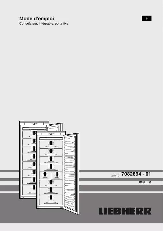 Mode d'emploi LIEBHERR IGN 2566