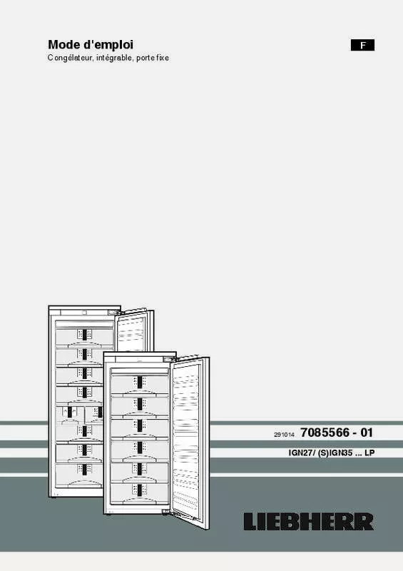 Mode d'emploi LIEBHERR IGN 2756 PREMIUM