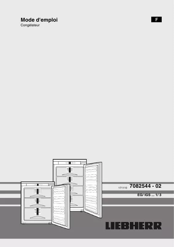 Mode d'emploi LIEBHERR IGS 1113