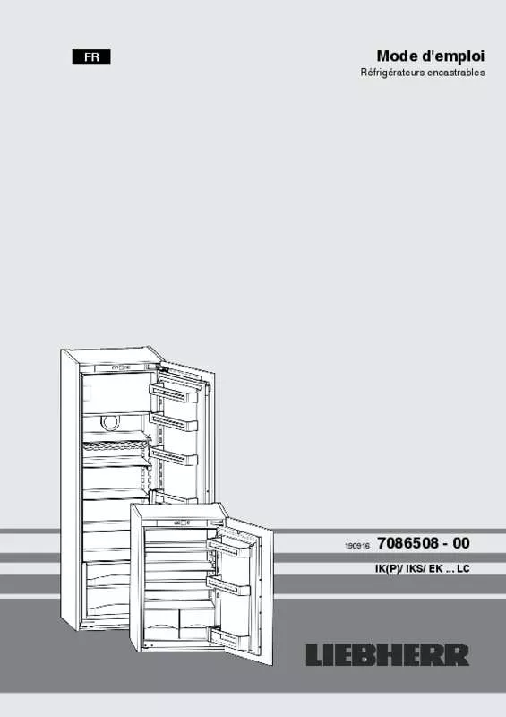 Mode d'emploi LIEBHERR IK 1964