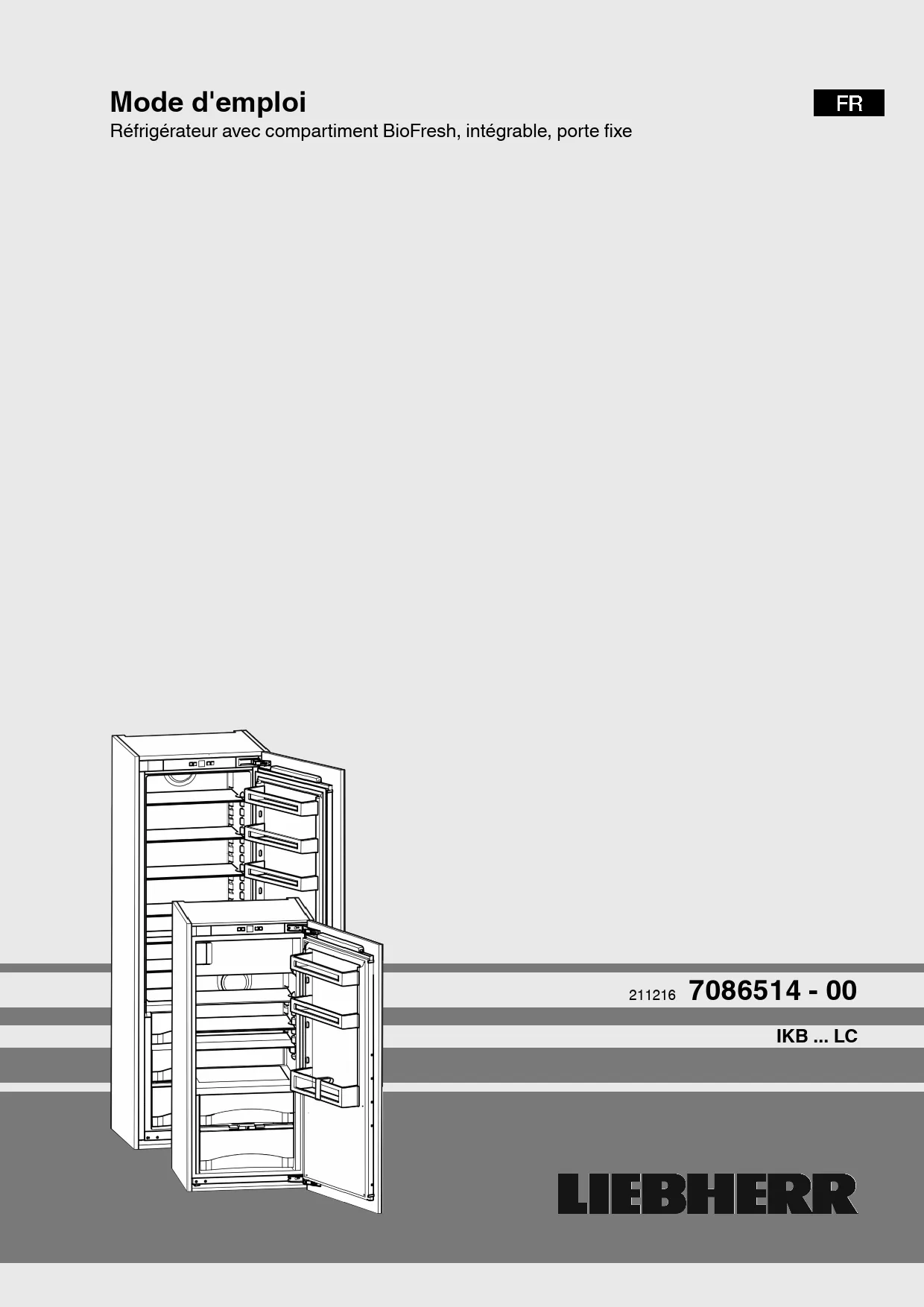 Mode d'emploi LIEBHERR IKB 3520