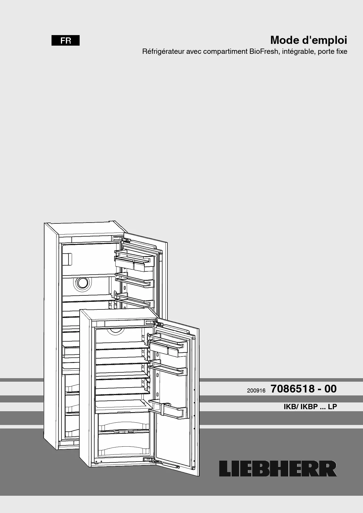 Mode d'emploi LIEBHERR IKBP 2360