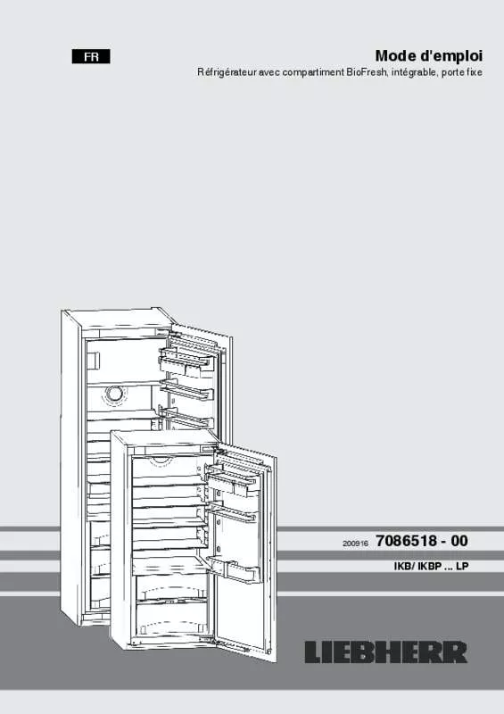 Mode d'emploi LIEBHERR IKBP 2964