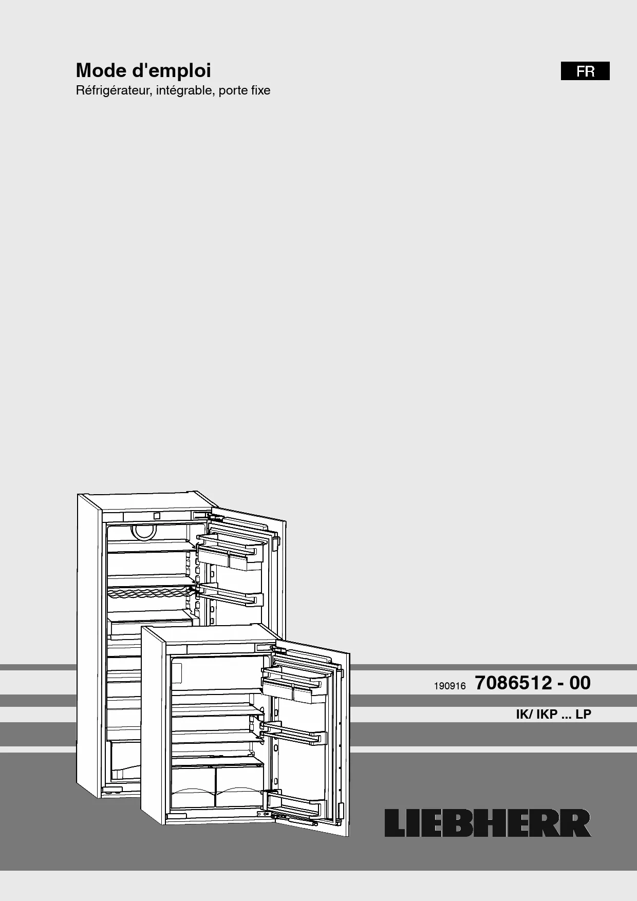 Mode d'emploi LIEBHERR IKP 2364