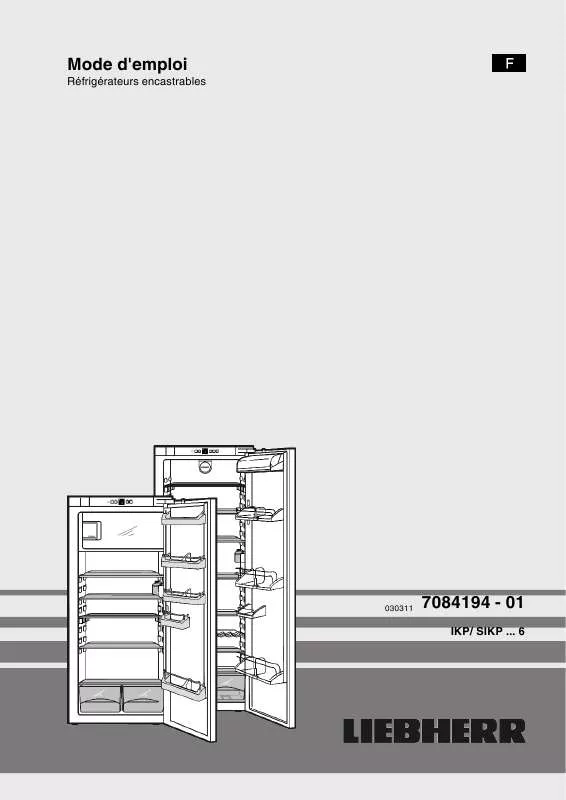 Mode d'emploi LIEBHERR IKP 2860