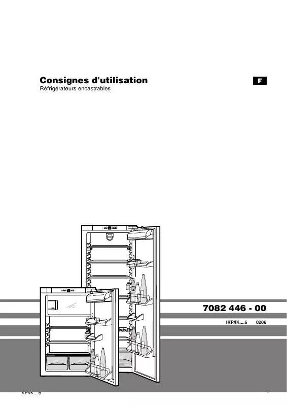 Mode d'emploi LIEBHERR IKP 1554