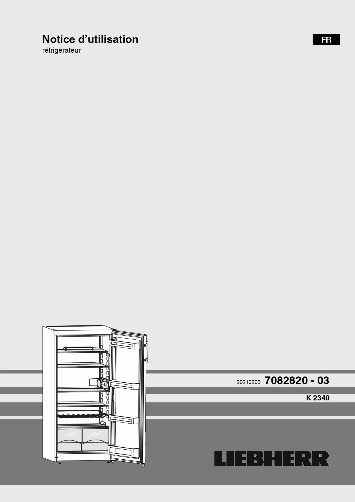 Mode d'emploi LIEBHERR K230