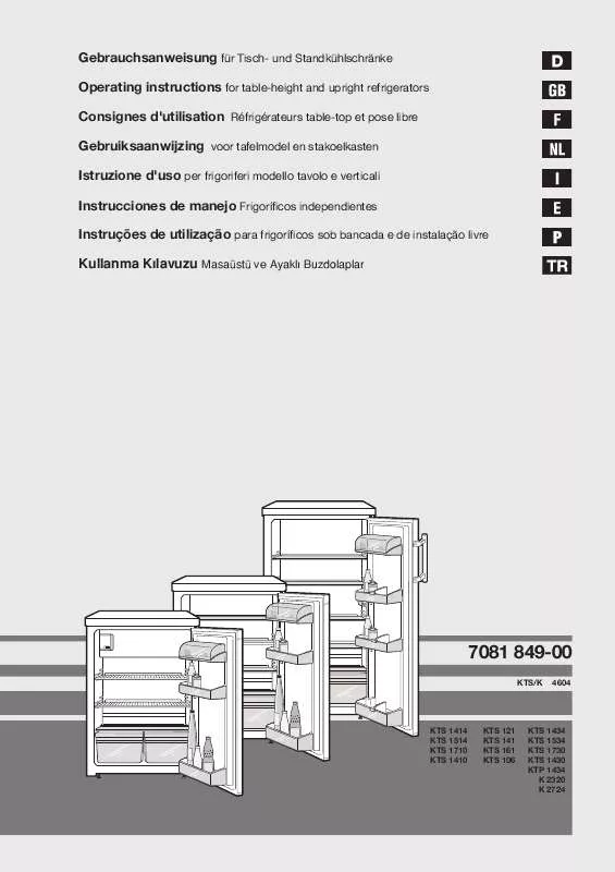 Mode d'emploi LIEBHERR K 2724