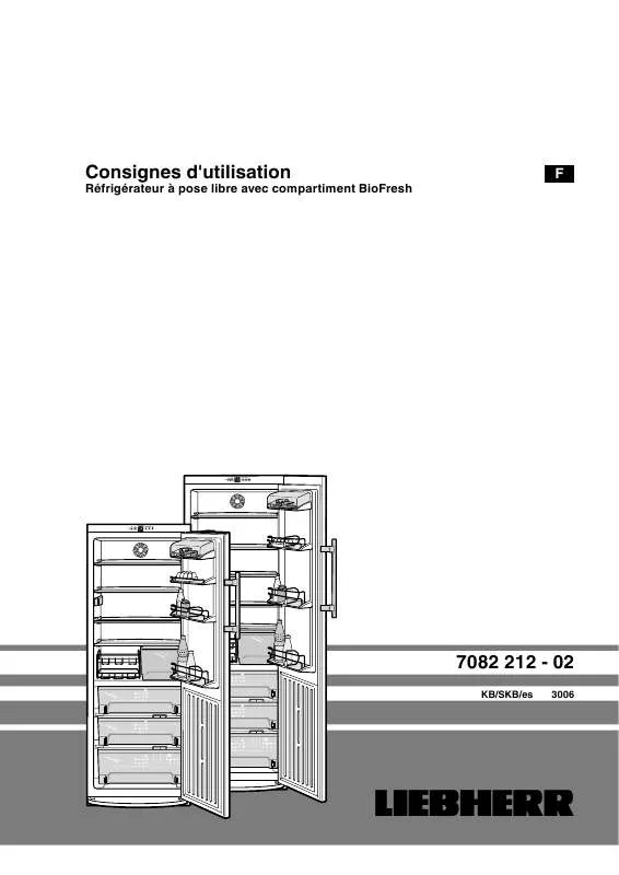 Mode d'emploi LIEBHERR KB 3650