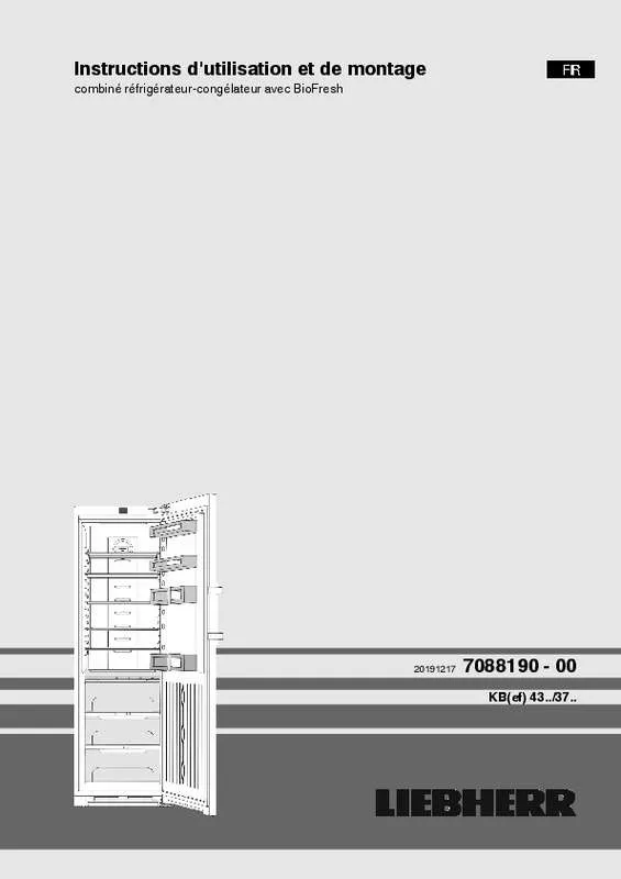 Mode d'emploi LIEBHERR KB 4330