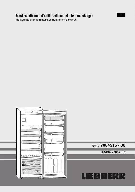 Mode d'emploi LIEBHERR KBES 3864