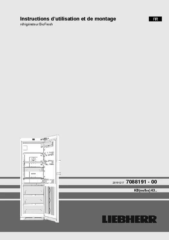 Mode d'emploi LIEBHERR KBES 4374