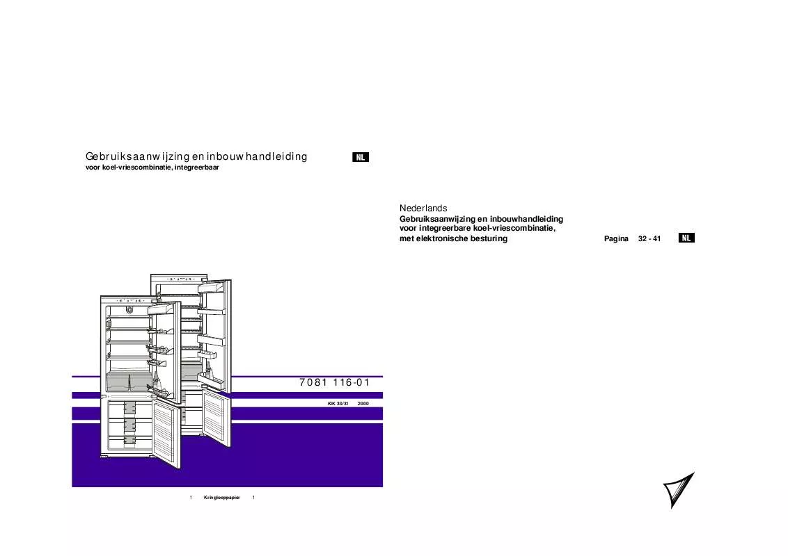 Mode d'emploi LIEBHERR KIKV 3143