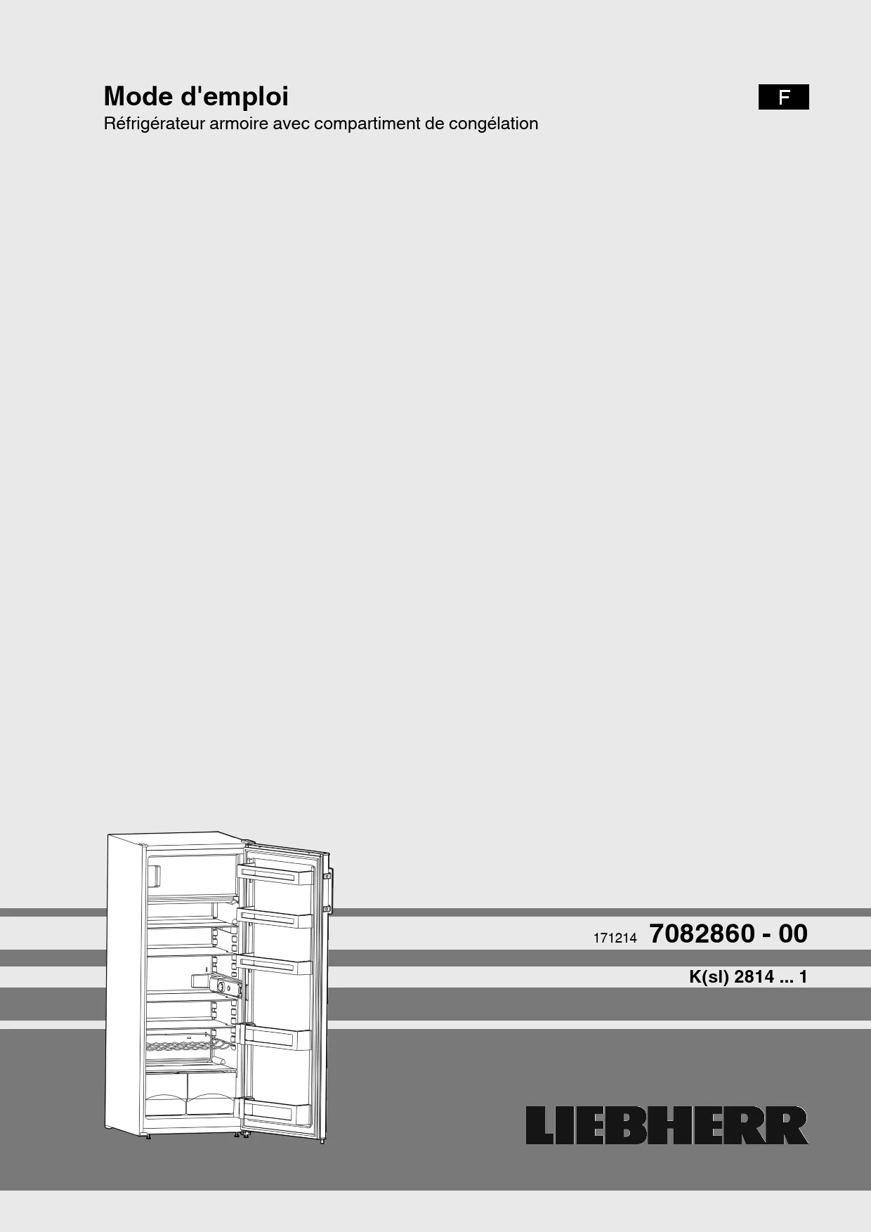 Mode d'emploi LIEBHERR KP290