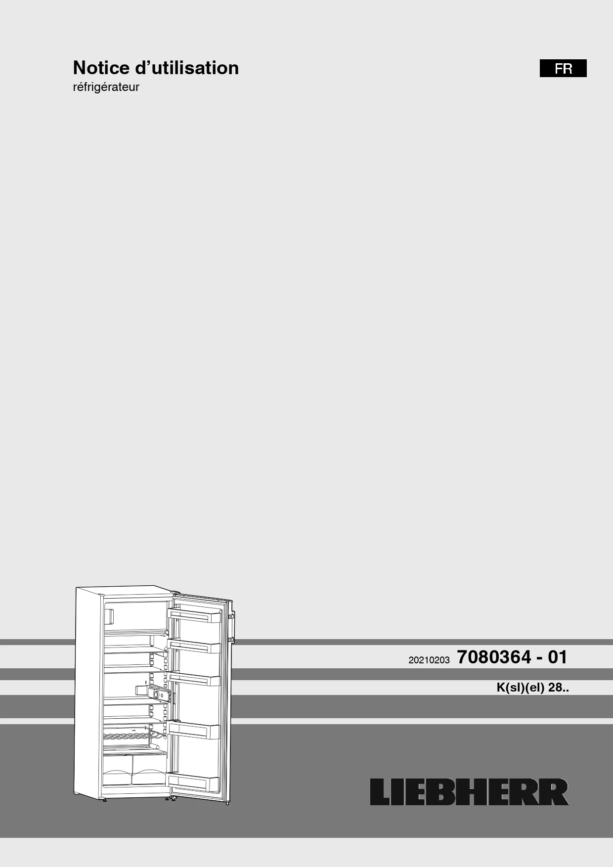 Mode d'emploi LIEBHERR KSL2834-20