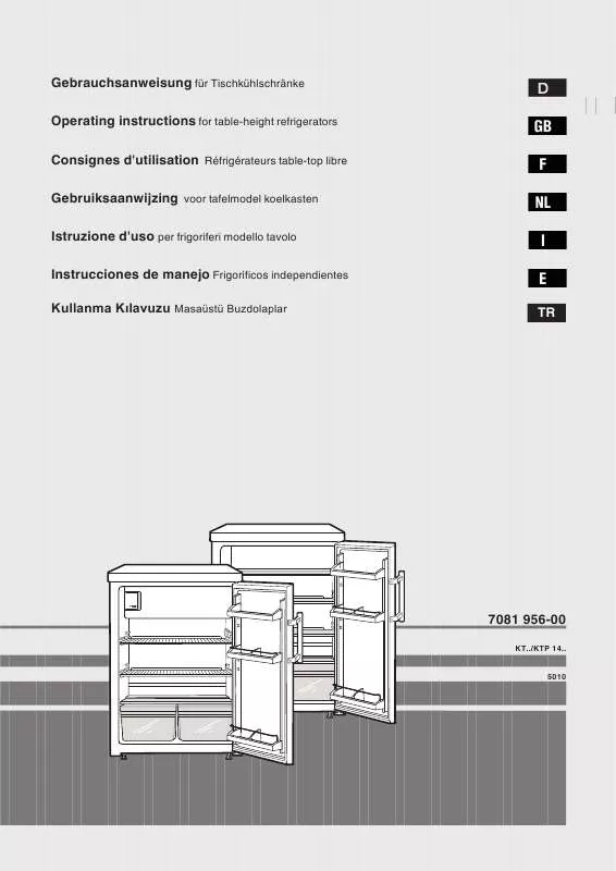 Mode d'emploi LIEBHERR KTS 125