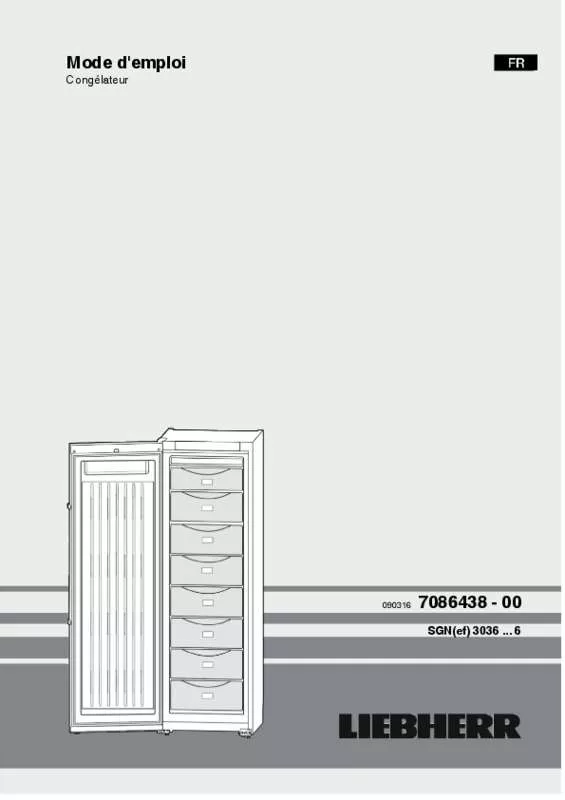 Mode d'emploi LIEBHERR SBSEF 7242 COMFORT