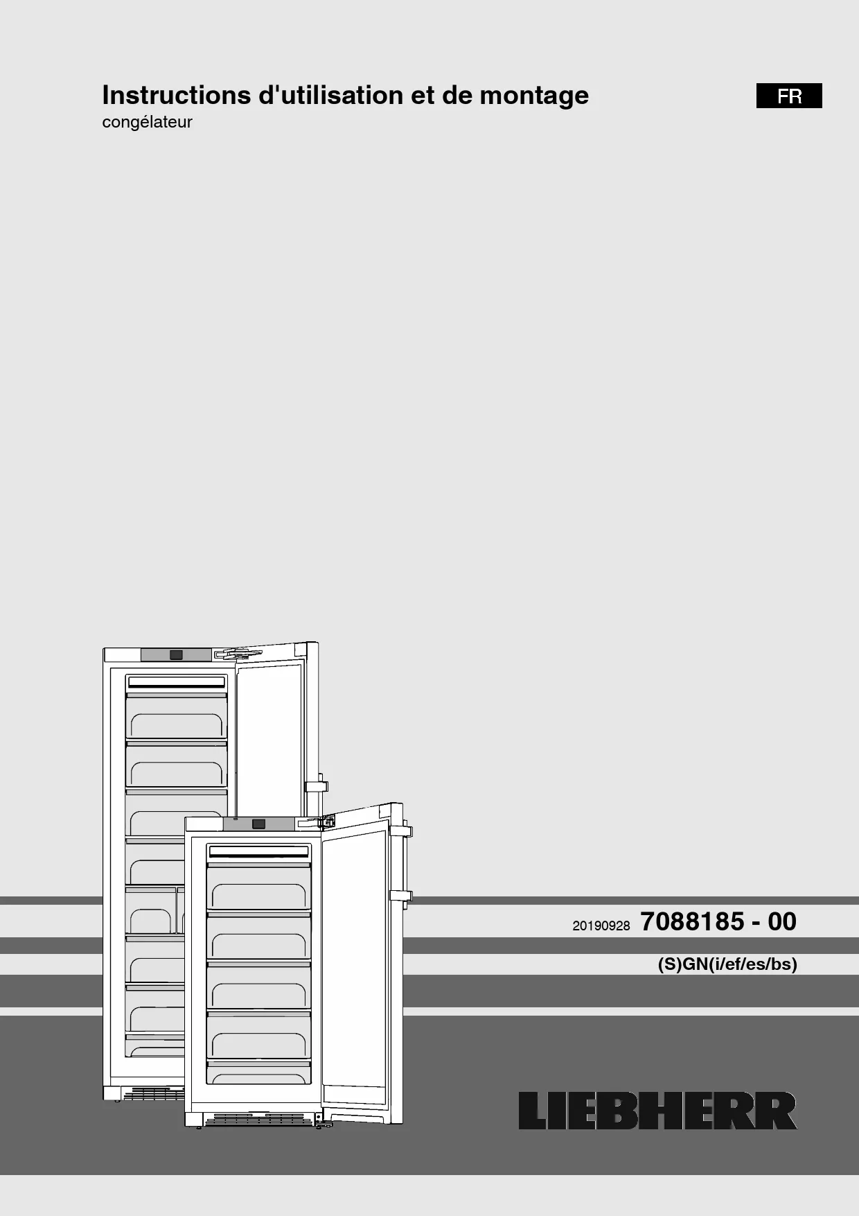 Mode d'emploi LIEBHERR SBSES 8483