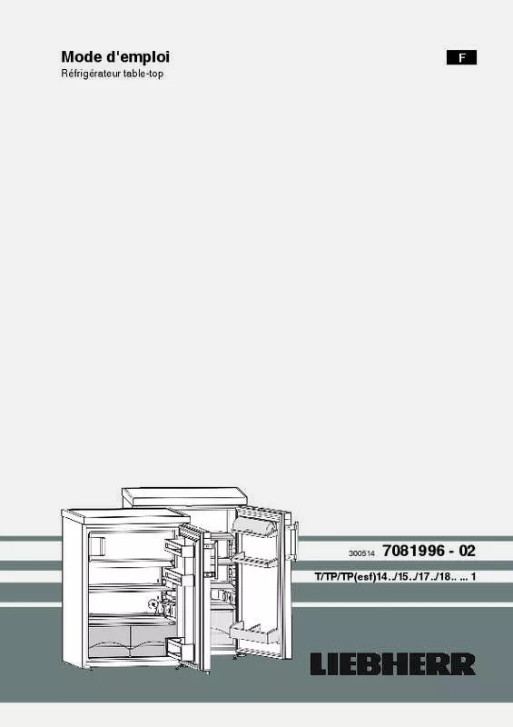 Mode d'emploi LIEBHERR TP 1434-21