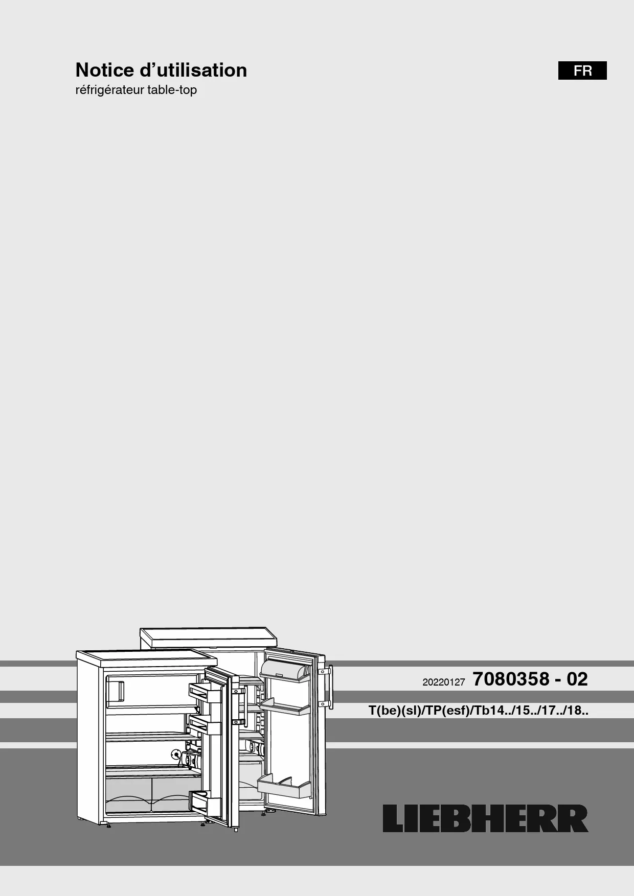 Mode d'emploi LIEBHERR TP1720-22