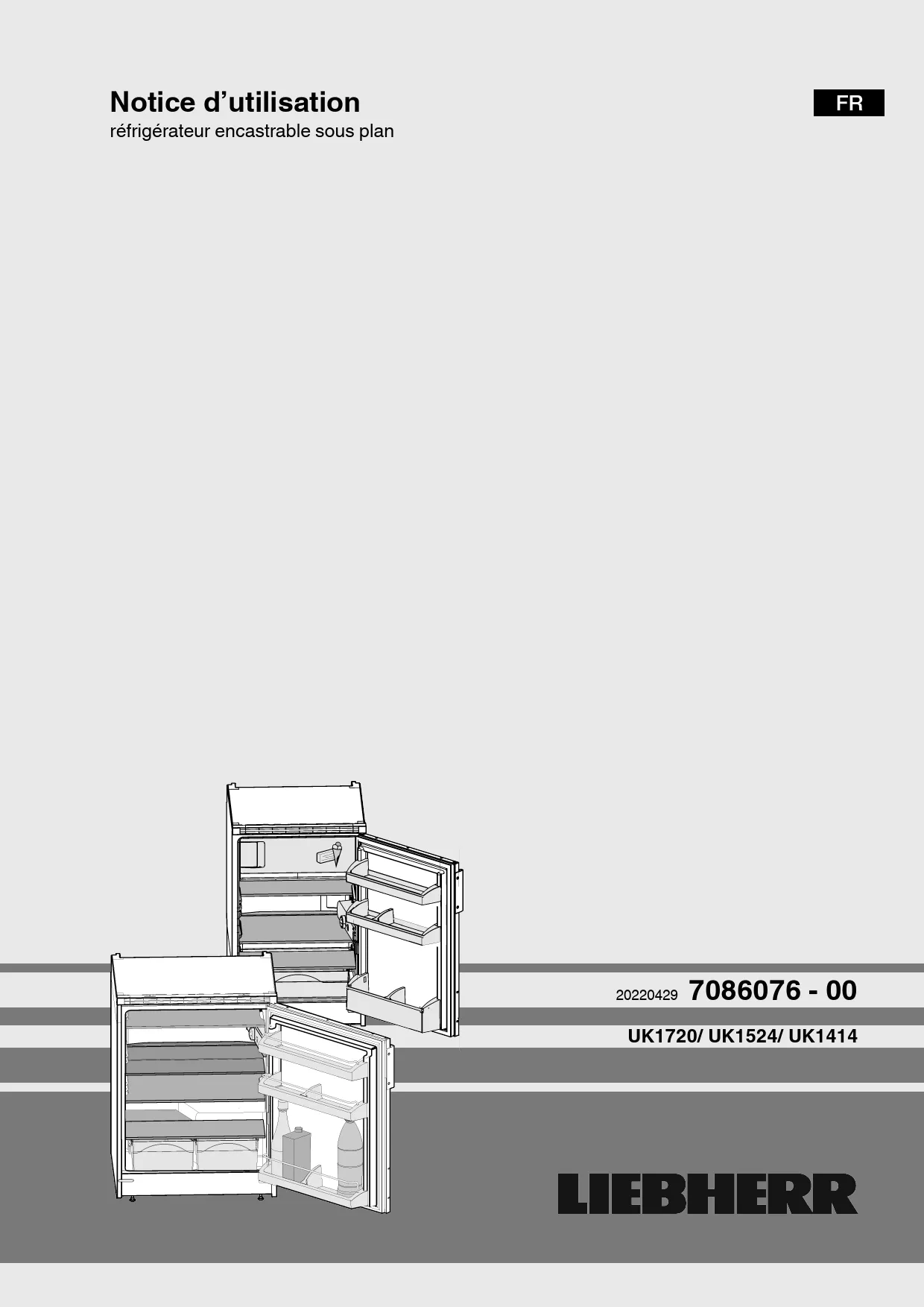 Mode d'emploi LIEBHERR UK1524-24