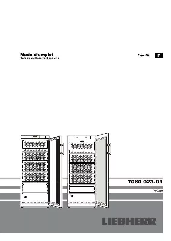 Mode d'emploi LIEBHERR WK 2926