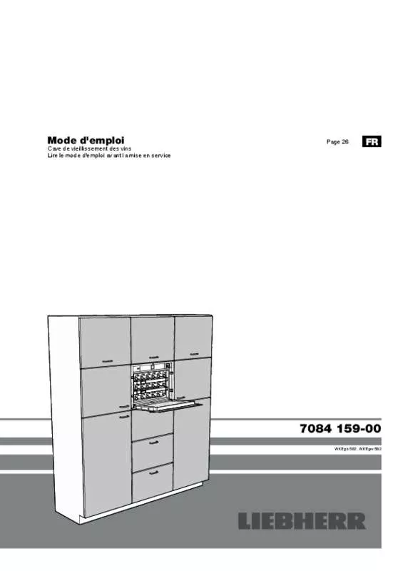 Mode d'emploi LIEBHERR WKEGW 582