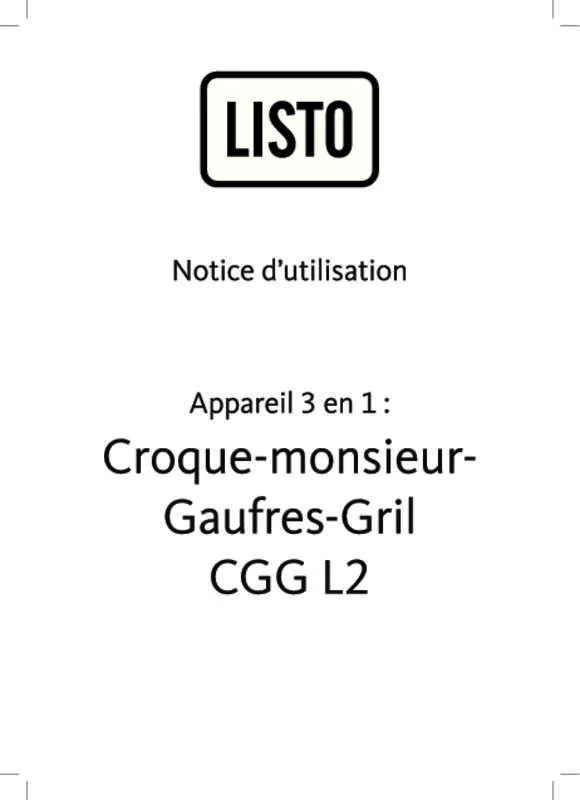 Mode d'emploi LISTO CGG L2R