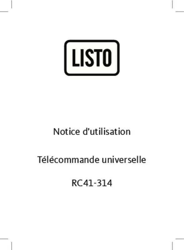 Mode d'emploi LISTO SC L4